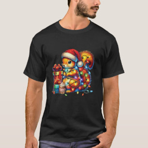 Camiseta Esquilo abre Visto das luzes de Natal
