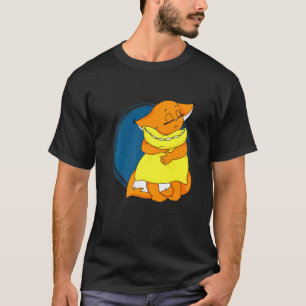 Camiseta Esquilo Adormecido Encantador Cabeça de Sono Esqui