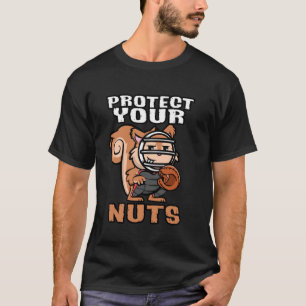 Camiseta Esquilo Amante de Beisebol Divertido Proteja Seus