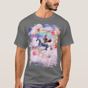 Camiseta Esquilo Andando Unicórnio, Rosquinha Rainbow Pizza