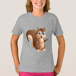 Camiseta Esquilo animado bonito