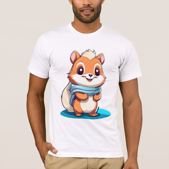 Camiseta Esquilo animal adorável (Frente)