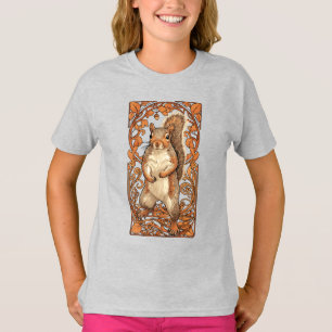 Camiseta Esquilo Art Nouveau - amante de esquilos engraçado