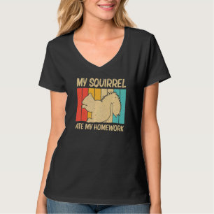 Camiseta Esquilo Bonito Para Crianças Roedores De Pet De Es