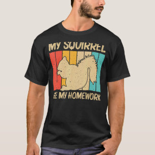 Camiseta Esquilo Bonito Para Crianças Roedores De Pet De Es