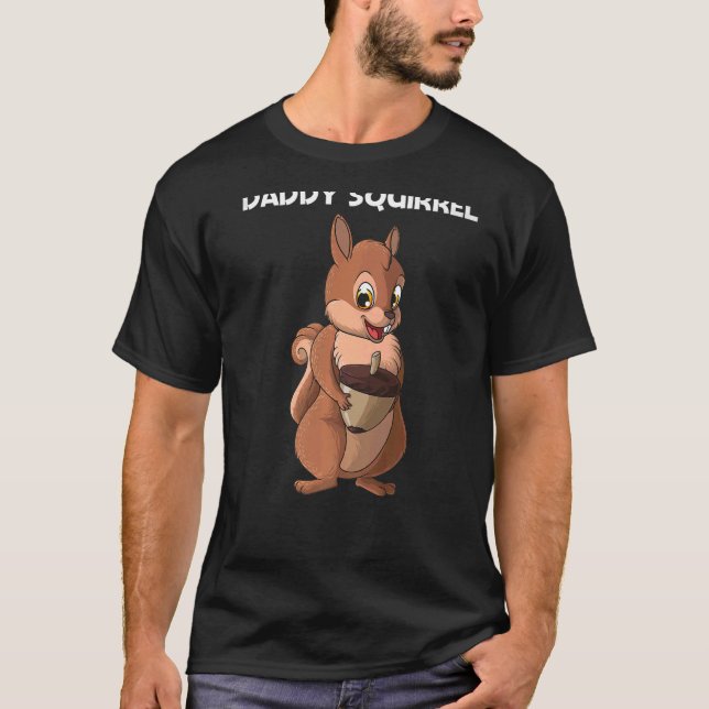 Camiseta Esquilo Bonito Para Homens Animais Da Floresta De  (Frente)