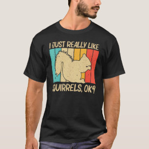 Camiseta Esquilo Bonito Para Homens Esquilos Pobre Rodado