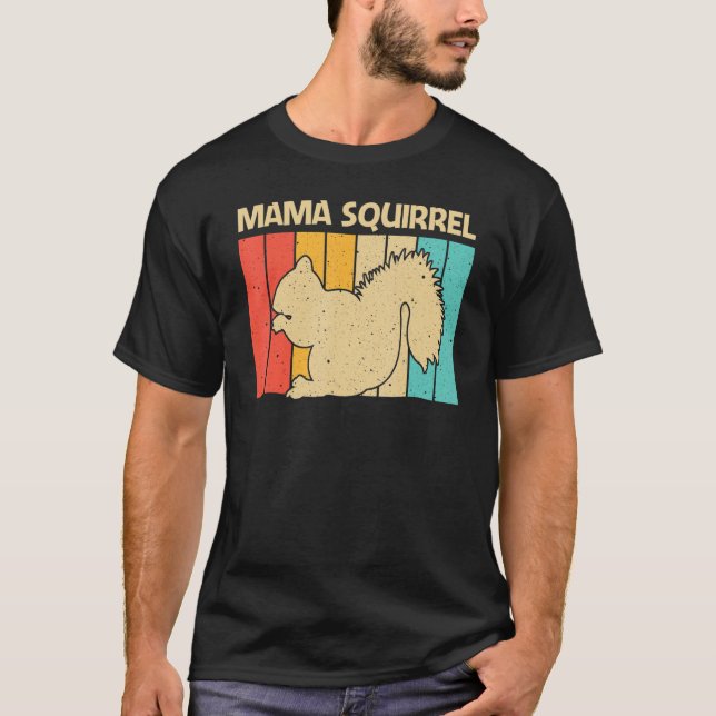 Camiseta Esquilo Bonito Para Mulheres Mãe Esquilo Pet Rodan (Frente)