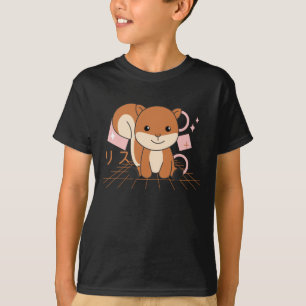 Camiseta Esquilo Bons Animais Japoneses Japão Kawaii