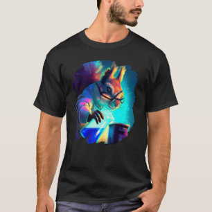 Camiseta Esquilo Cientista Louco Misturando Químicos Químic