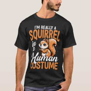 Camiseta Esquilo com Fantasia Humana Amigo engraçado