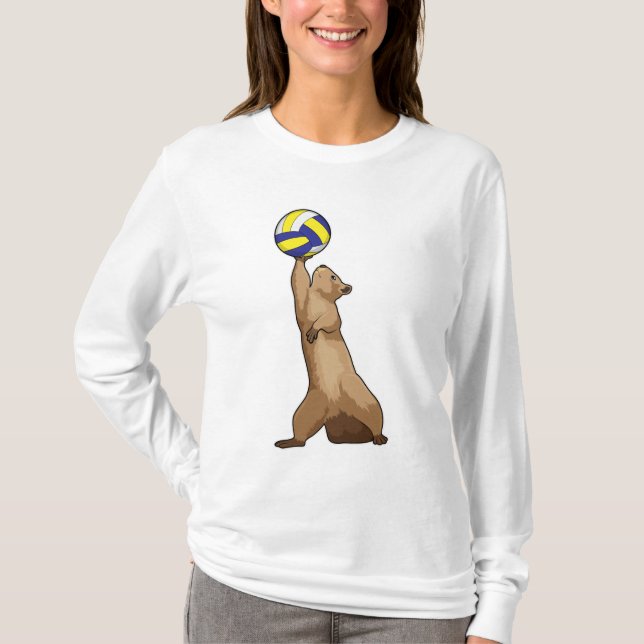 Camiseta Esquilo com voleibol (Frente)