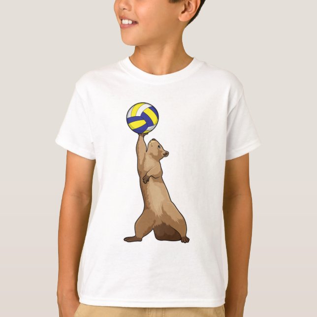 Camiseta Esquilo com voleibol (Frente)