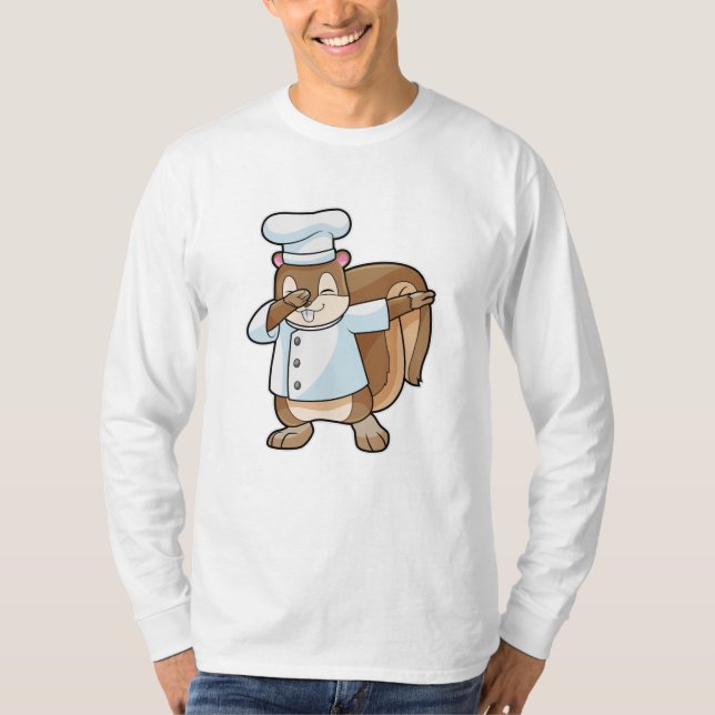 Camiseta Esquilo como Cozinhar com Cozinhar (Frente)