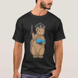 Camiseta Esquilo como Professor com Livro