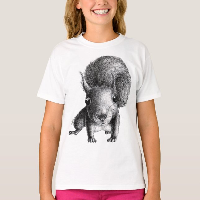 Camiseta Esquilo curioso (Frente)