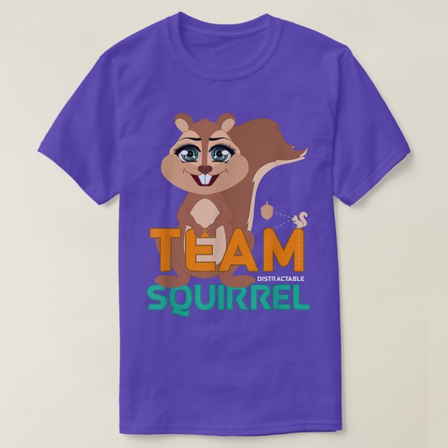 Camiseta Esquilo da Equipe Engraçado (Frente do Design)