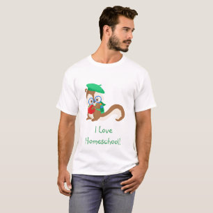 Camiseta Esquilo da escola doméstica