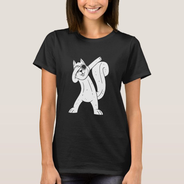 Camiseta Esquilo Dab Dance Squirrel Dab Squirrel Dabbing Sq (Frente)