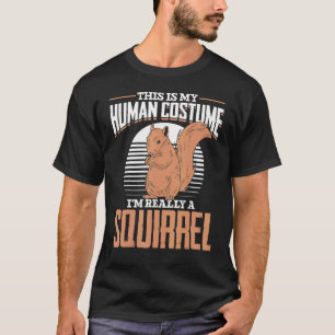 Camiseta Esquilo de Animais da Floresta do Figurino de Roda