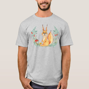 Camiseta Esquilo de Aquarela