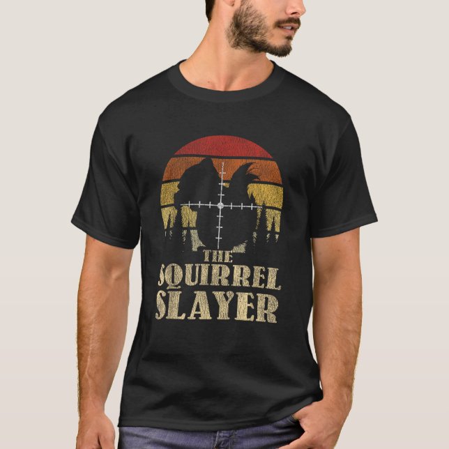 Camiseta Esquilo de caça ao esquilo com presentes (Frente)