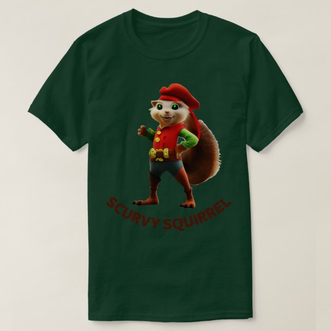 Camiseta Esquilo de escorbuto (Frente do Design)