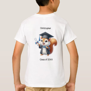 Camiseta Esquilo de Formando de Menino da Pré-escola
