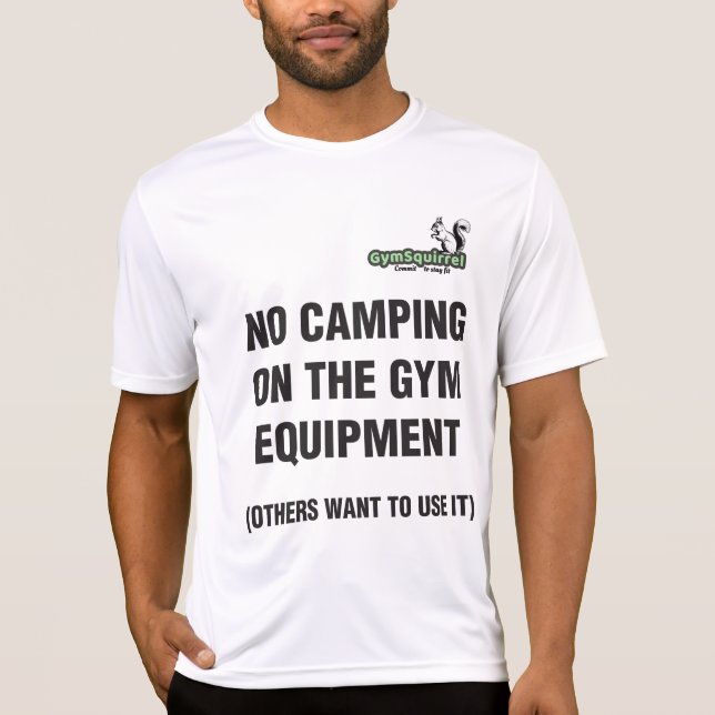 Camiseta Esquilo de Gym Sem Ataque com letra preta (Frente)