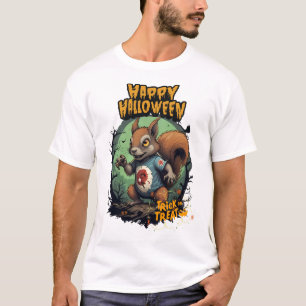 Camiseta Esquilo de Halloween Mischievel - Truque ou Tratar
