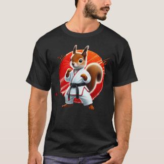 Camiseta Esquilo de Karatê Lutador de Artes Marciais Judô