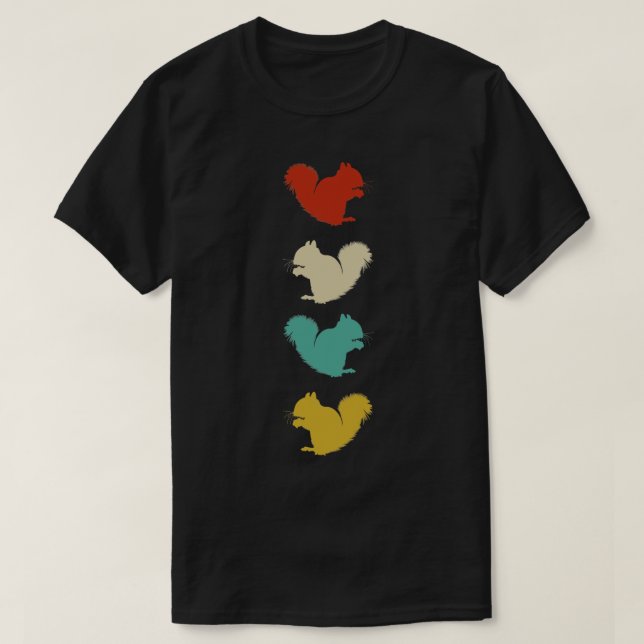 Camiseta Esquilo de Loucos de presente de Amante de os anim (Frente do Design)