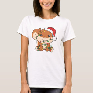 Camiseta Esquilo de Natal para Animais de inverno