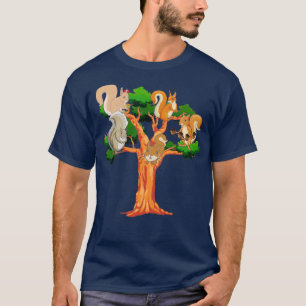 Camiseta Esquilo de Natureza do Amante de os animais da Flo