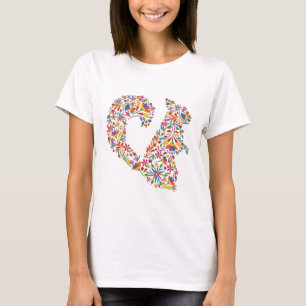 Camiseta Esquilo de padrão floral