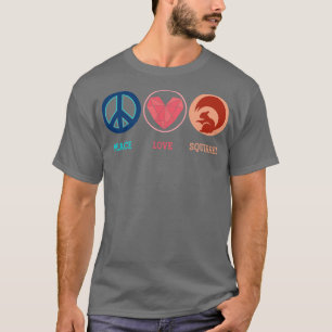 Camiseta Esquilo de Sinal de Paz do Amante de os animais Hi