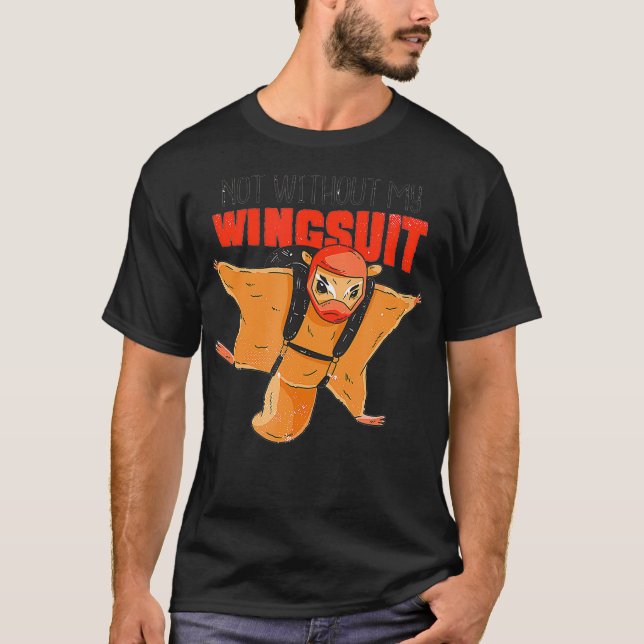 Camiseta Esquilo de Skydiving de macacão (Frente)
