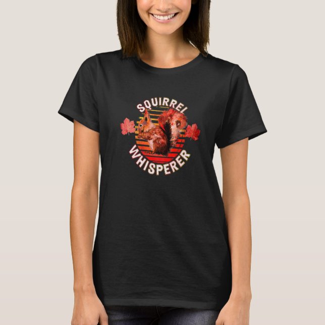 Camiseta Esquilo de Whisperer Retro Animal (Frente)