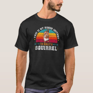 Camiseta Esquilo Dizendo Esquilo De Volta Da Imagem Bastant