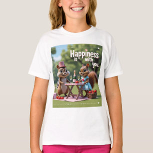 Camiseta esquilo do amor de São Valentim