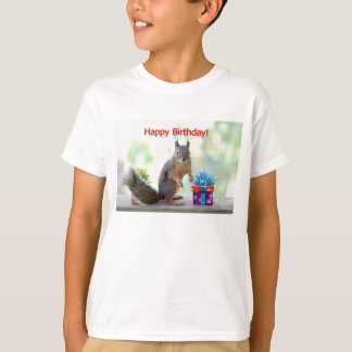 Camiseta Esquilo do feliz aniversario