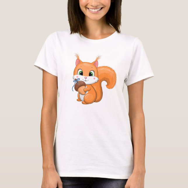 Camiseta Esquilo e bolota. (Frente)