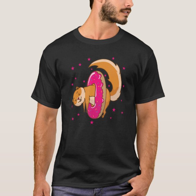 Camiseta Esquilo em Rosquinha de Roedores de Árvore (Frente)