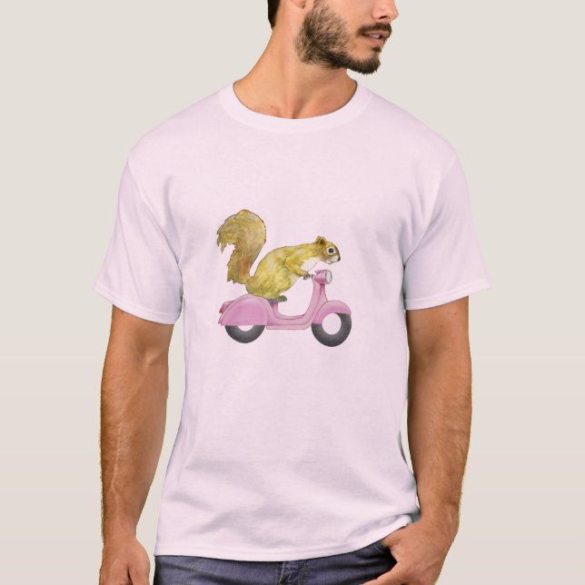 Camiseta Esquilo em um T do Vespa (Frente)
