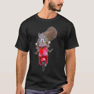 Camiseta Esquilo Em Uma Scooter