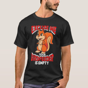 Camiseta Esquilo Engraçado Com Licença Seu Alimentador De A