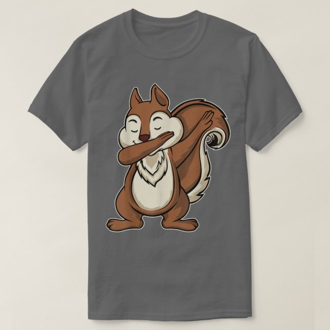 Camiseta Esquilo Engraçado Dab Dabbing (Frente do Design)