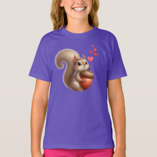 Camiseta Esquilo engraçado fofo no Dia dos Namorados