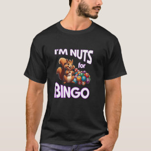 Camiseta Esquilo Estou Louco Por Bolas De Bingo De Jogo Nov