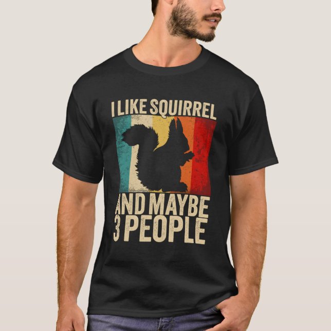 Camiseta Esquilo Eu Gosto De Animais De Esquilo (Frente)